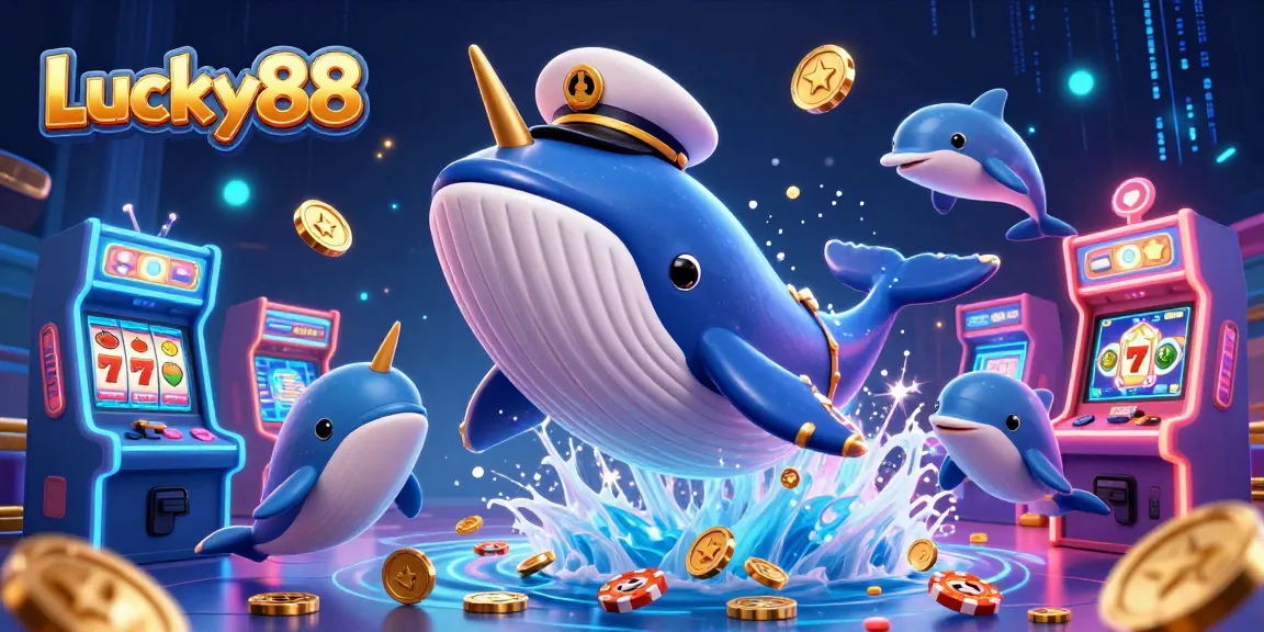Experience thrilling wins with Lucky88 slot scene featuring whales and winning elements.