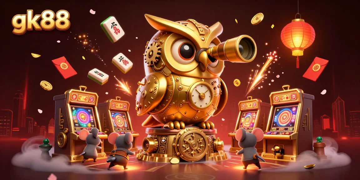 Play exciting gk88 casino games with dynamic elements like gold coins and vibrant lanterns.