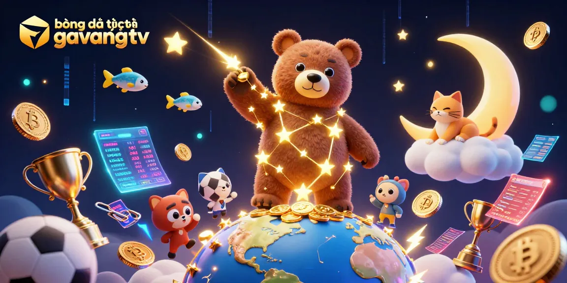 Engage in bóng đá trực tuyến gavangtv with a vibrant 3D scene featuring character interactions and sports betting elements.