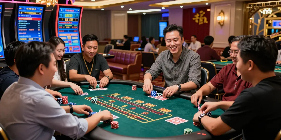 Exciting 68gamebai live casino scene featuring diverse players enjoying vibrant betting atmosphere.