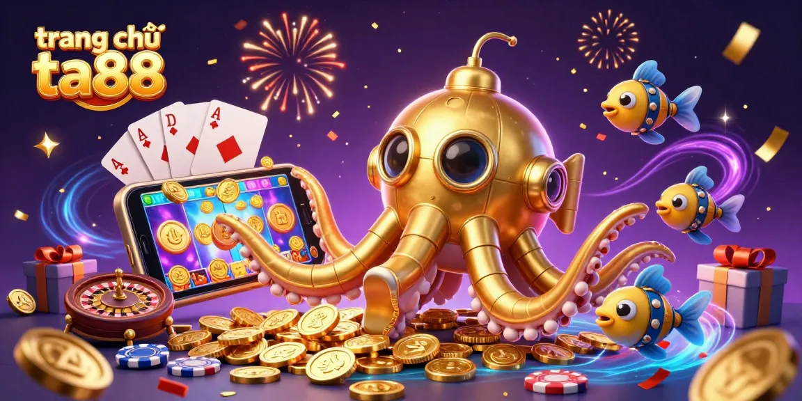 Experience the thrilling world of trang chủ ta88 with vibrant slot games, golden coins, and festive celebration!