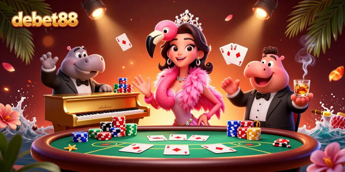 Experience thrilling games at debet88, where poker magic comes alive with vibrant colors and dynamic scenes.