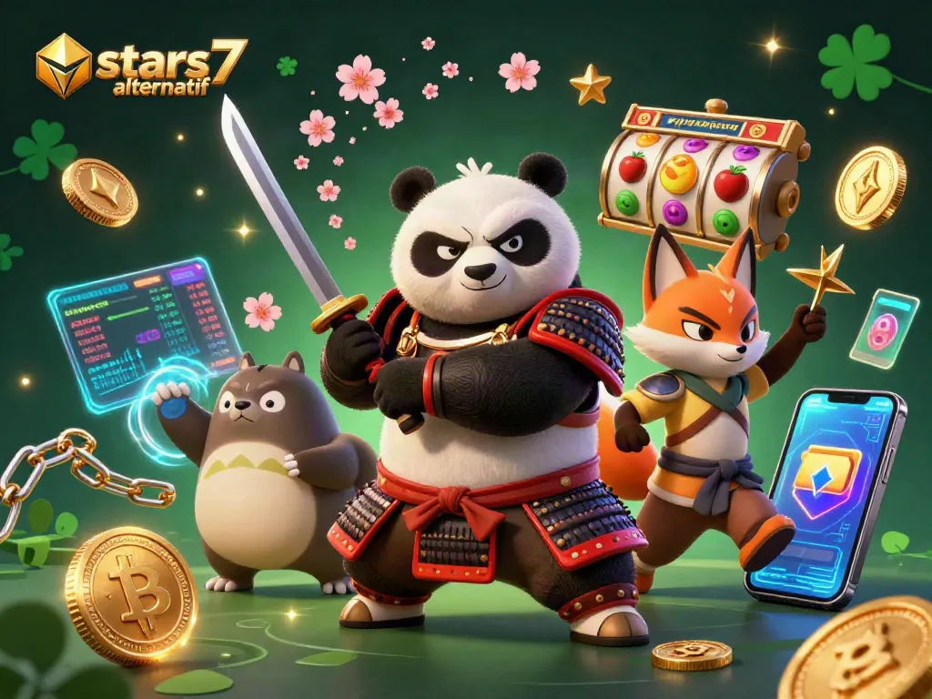 Bermain dengan slot dan jackpot di stars77 alternatif dengan panda samurai dan rubah ninja