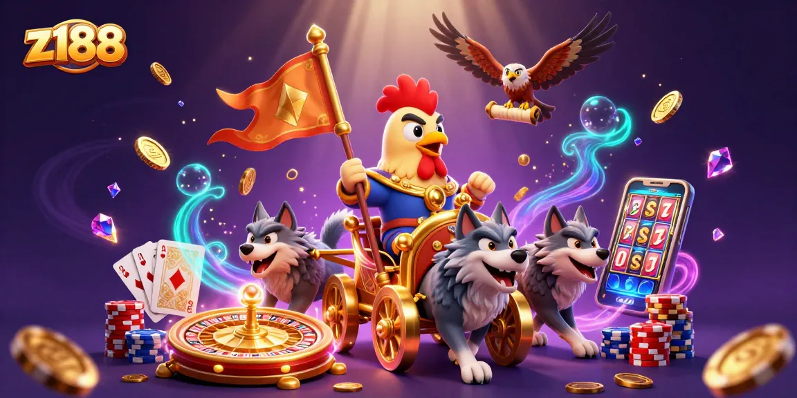 Experience z188's vibrant casino world with dynamic characters and exciting game elements.
